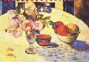Paul Gauguin Flowers and a Bowl of Fruit on a Table  4 Germany oil painting artist